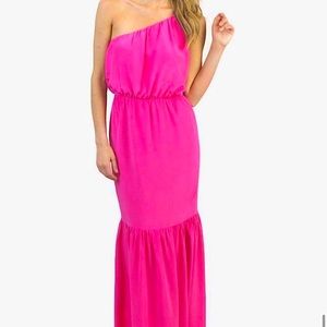 NWT Halston Heritage One Shoulder Maxi
